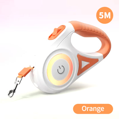 Introducing the 5M Retractable LED Dog Leash - Illuminate Your Walks with Style and Safety!