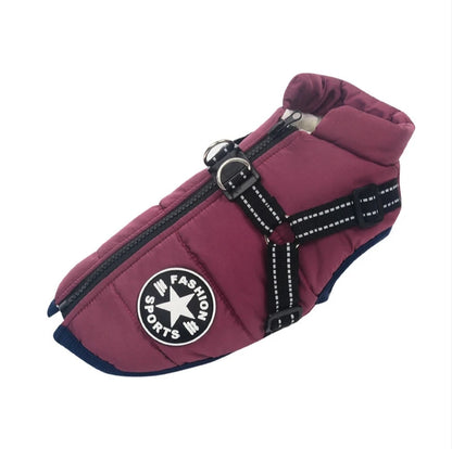 Winter-Ready Dog Jacket with Built-in Harness – Perfect Coats for Small and Large Breeds!