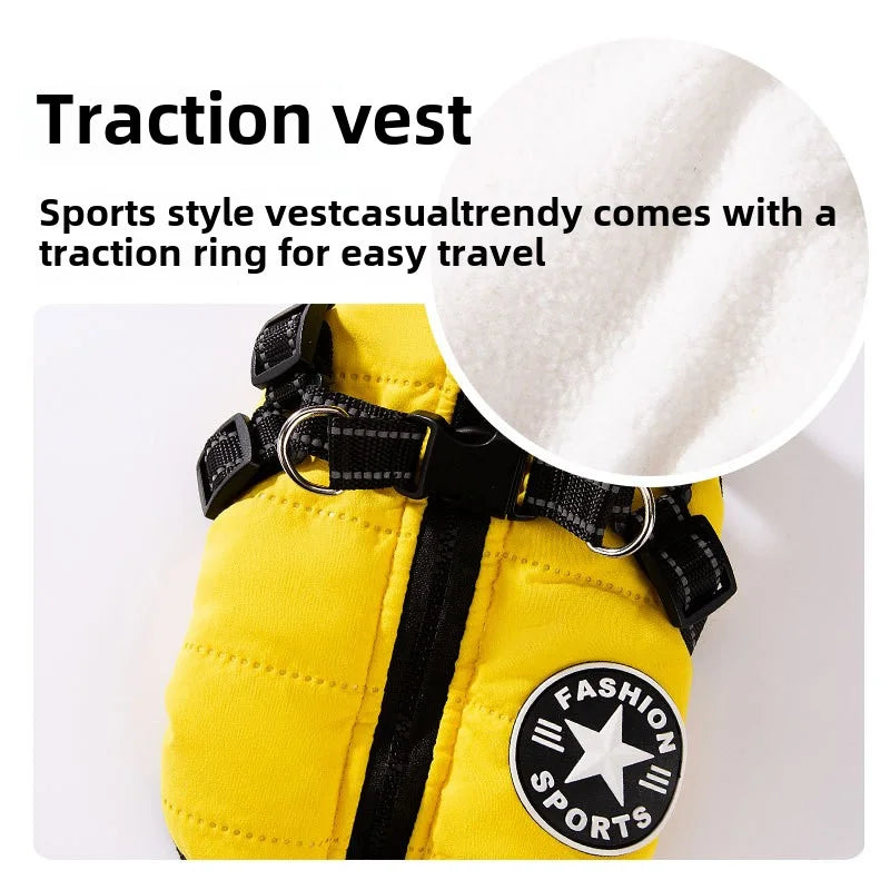 Winter-Ready Dog Jacket with Built-in Harness – Perfect Coats for Small and Large Breeds!