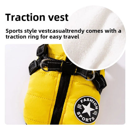 Winter-Ready Dog Jacket with Built-in Harness – Perfect Coats for Small and Large Breeds!