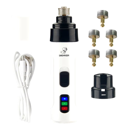 Rechargeable USB Dog Nail Grinder - Electric Pet Nail Clippers for Safe and Quiet Grooming