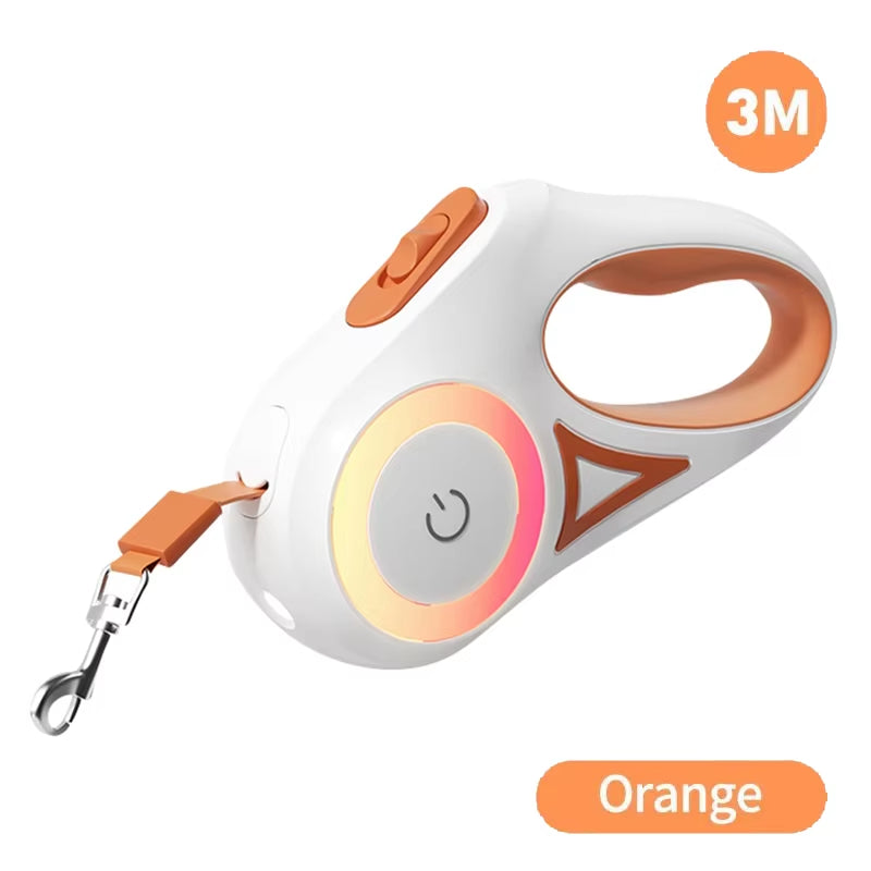 Introducing the 5M Retractable LED Dog Leash - Illuminate Your Walks with Style and Safety!