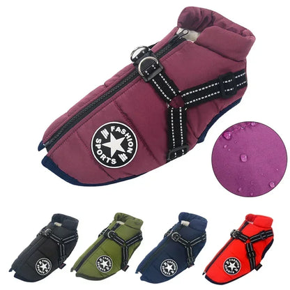 Winter-Ready Dog Jacket with Built-in Harness – Perfect Coats for Small and Large Breeds!