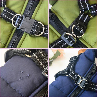 Winter-Ready Dog Jacket with Built-in Harness – Perfect Coats for Small and Large Breeds!
