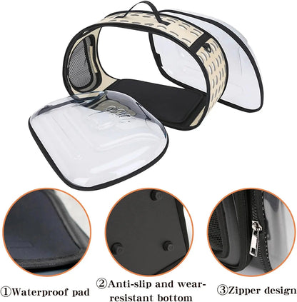 Ultimate Transparent Foldable Pet Travel Carrier for Cats and Dogs - Portable, Breathable, and Collapsible for Your Outdoor Adventures